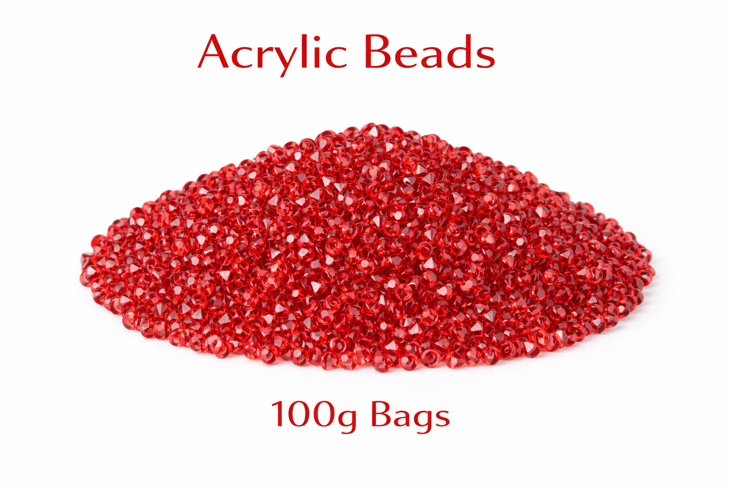Blood Red Acrylic Beads
