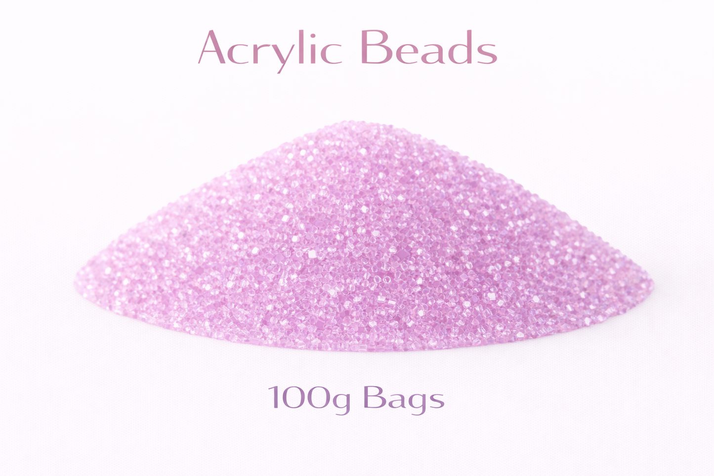 Soft Blush Lavender Acrylic Beads