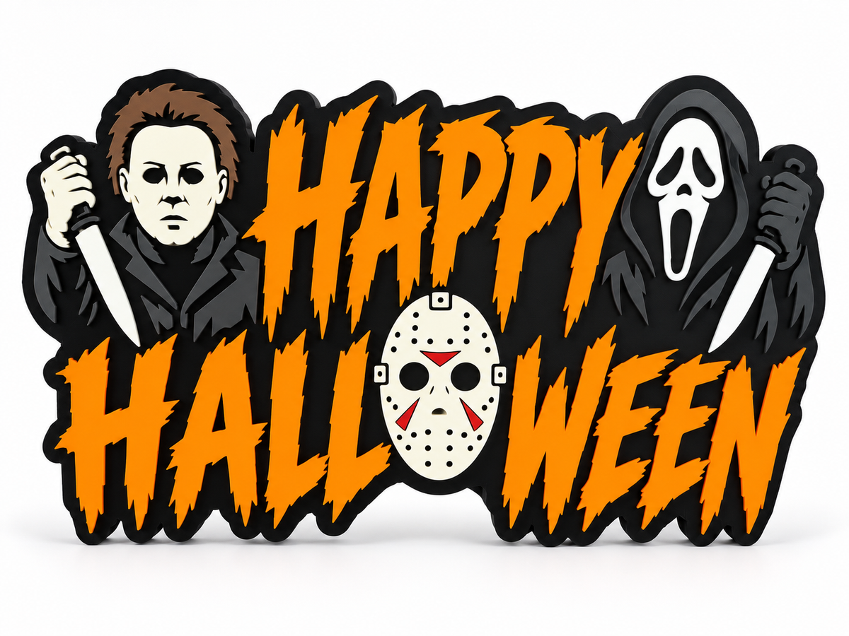 Happy Halloween Sign Horror/Orange
