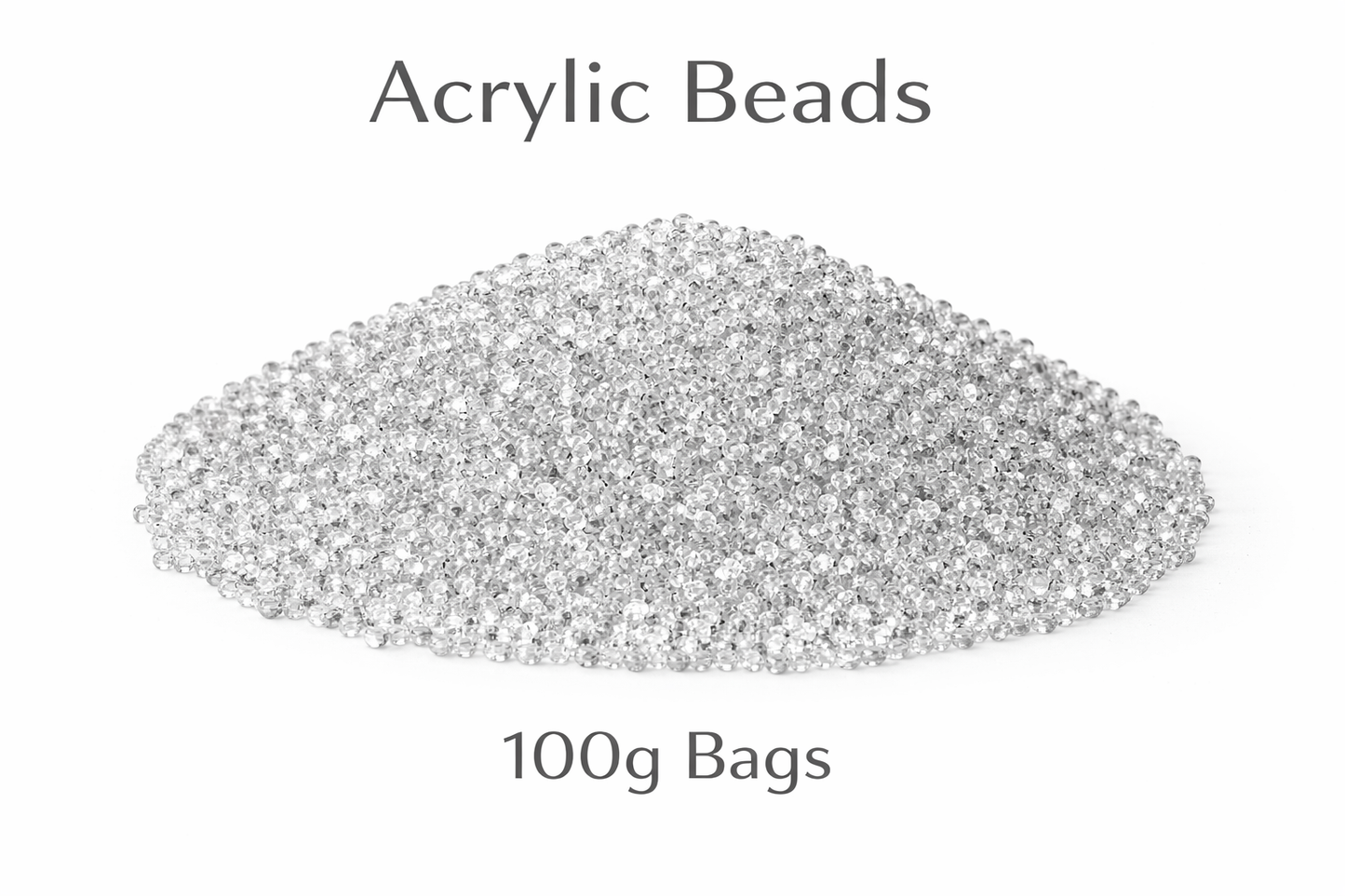 Silver Acrylic Beads