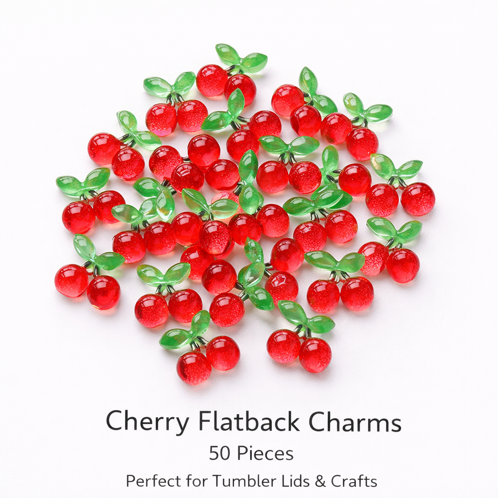 Cherry Flatback Charms