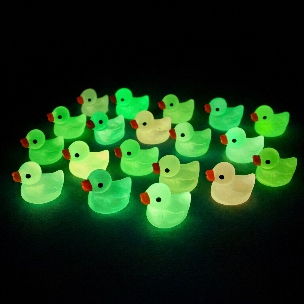 Translucent Glow In The Dark Duck Charms