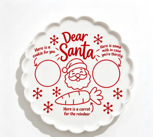 Dear Santa Christmas Plate