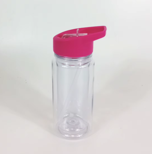 Kids Snow Globe Drinks Bottle - Hot Pink