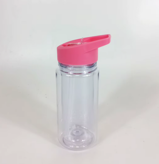 Kids Snow Globe Drinks Bottle - Light Pink