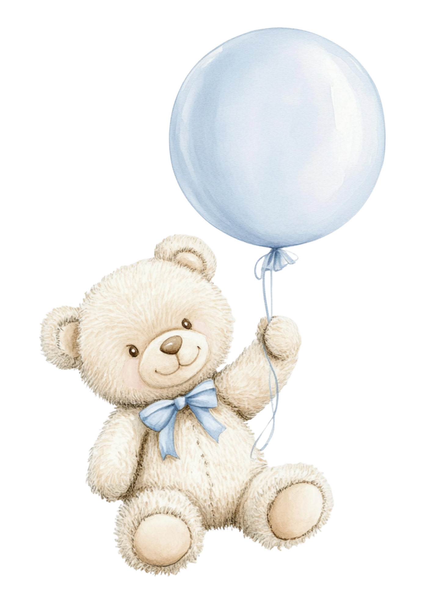 Set of 3 Teddy Bear Nursery Wall Prints – Personalised Baby Boy Decor