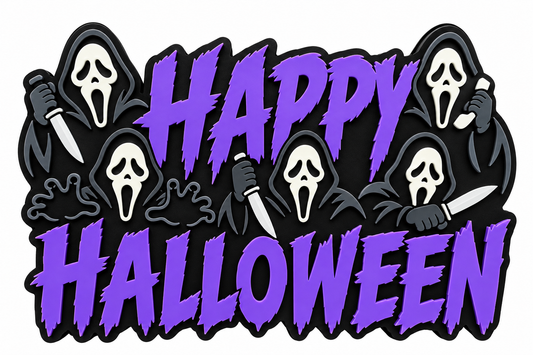 Happy Halloween Sign Ghostface