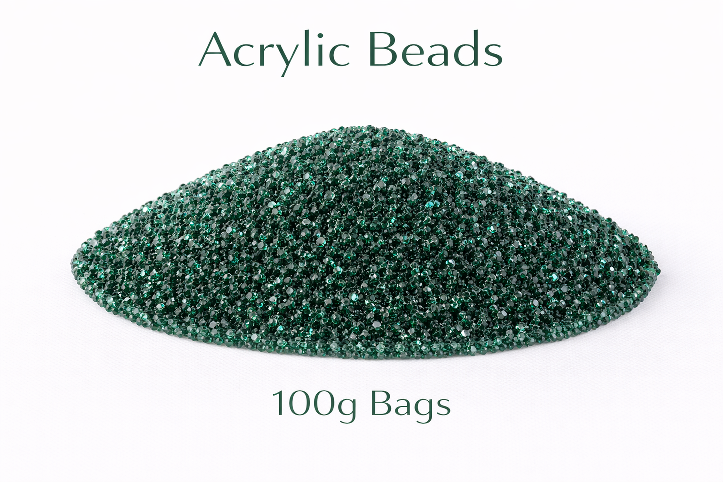 Emerald Green Acrylic Beads