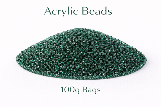 Emerald Green Acrylic Beads