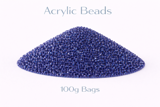 Denim Blue Acrylic Beads