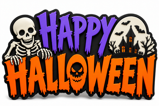 Happy Halloween Sign Seleton