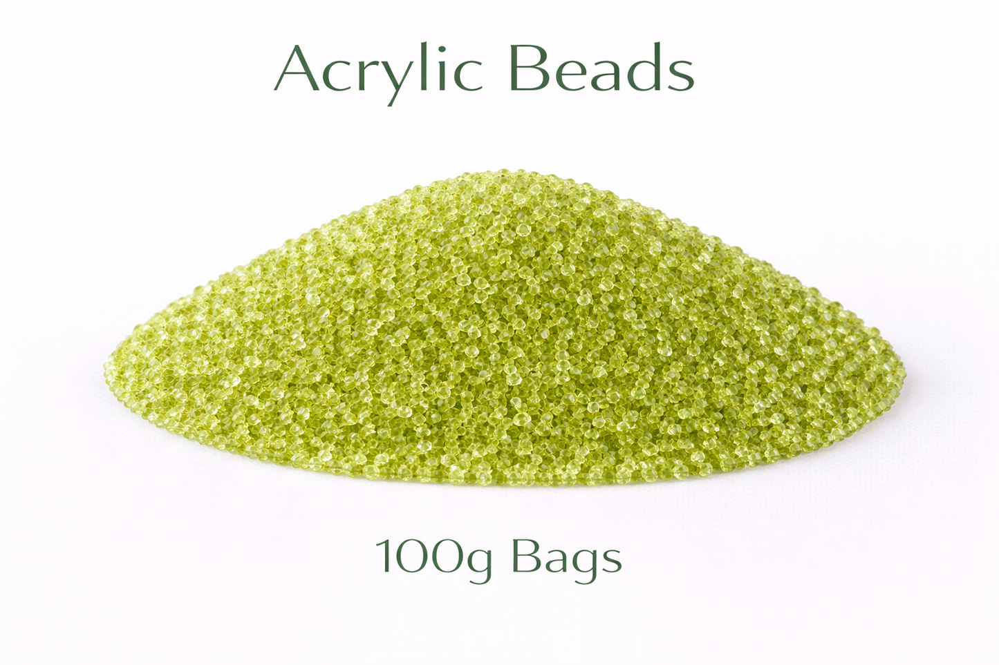 Light Olive Green Acrylic Beads