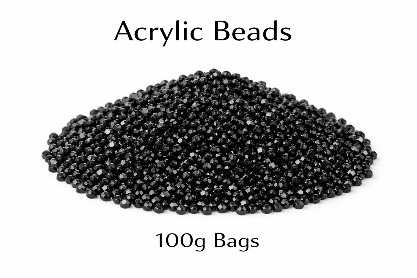 Black Acrylic Beads