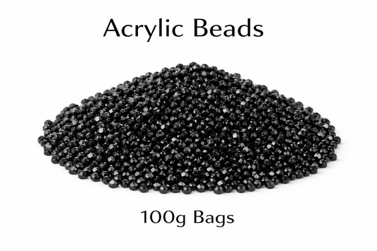 Black Acrylic Beads