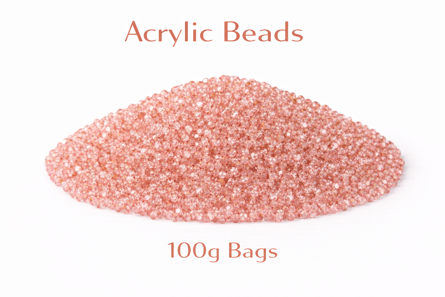 Rose Pink Acrylic Beads