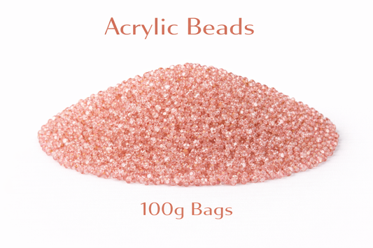 Rose Pink Acrylic Beads