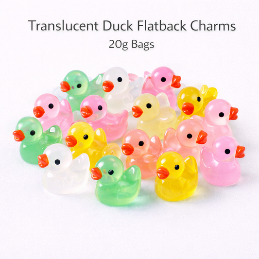 Translucent Glow In The Dark Duck Charms