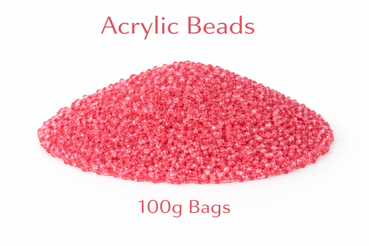 Watermelon Red Acrylic Beads