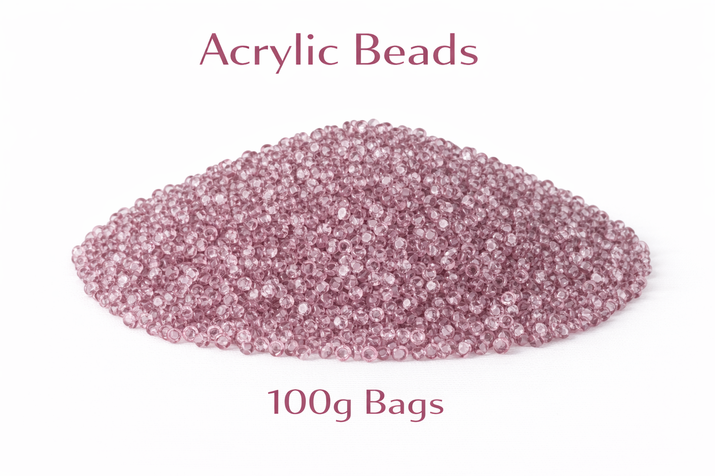 Dusky Pink Acrylic Beads