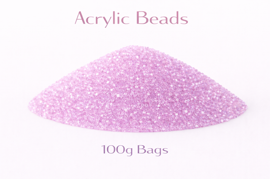 Soft Blush Lavender Acrylic Beads