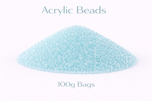 Soft Aqua Blue Acrylic Beads