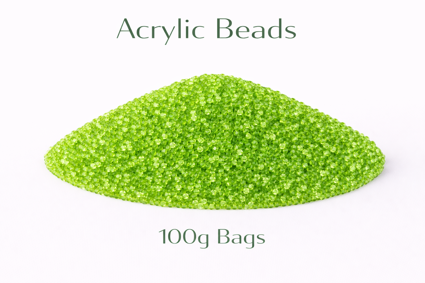 Neon Green Acrylic Beads