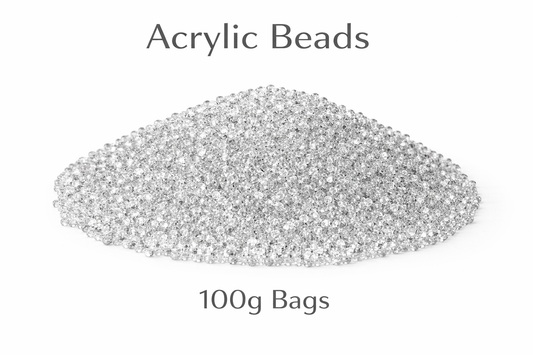 Silver Acrylic Beads