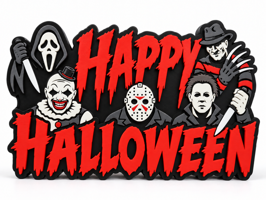 Happy Halloween Sign Horror/Red