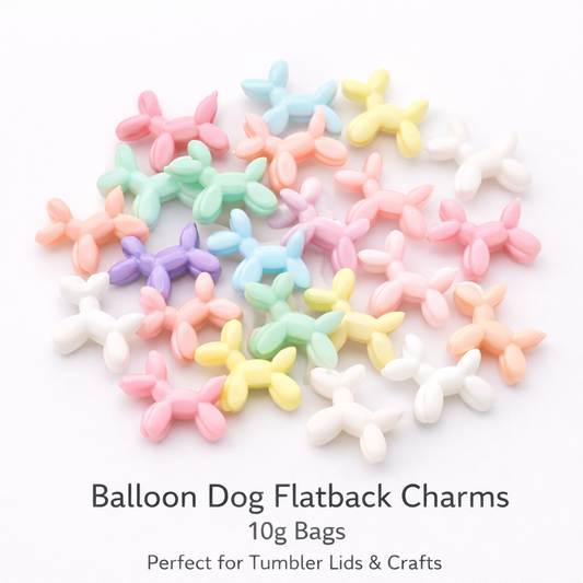 Balloon Dog Flatback Charms